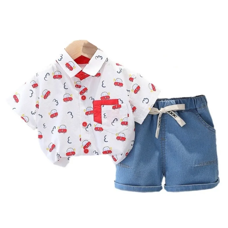 

New Summer Baby Clothes Suit Children Shirt Shorts 2Pcs/Set Infant Boys Clothing Toddler Fashion Cartoon Costume Kids Tracksuits