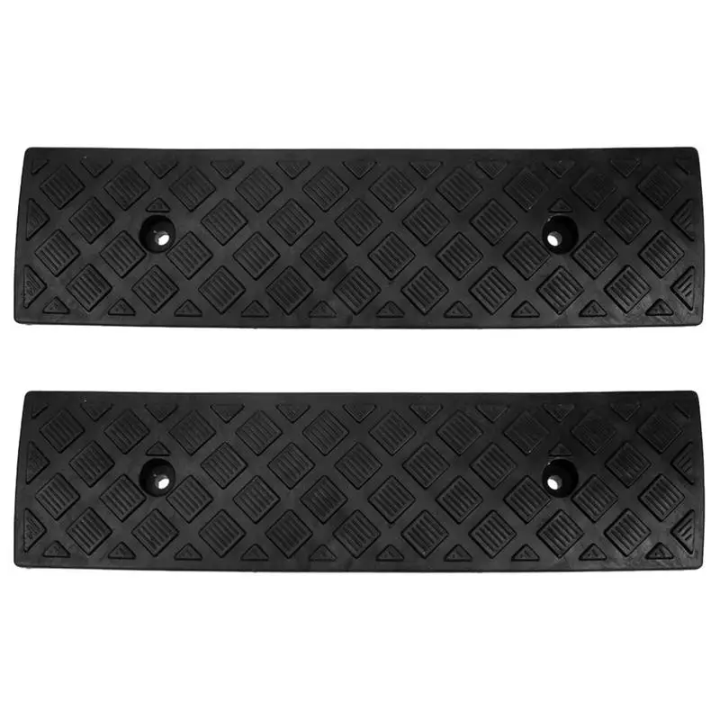 Description Picture 2 of item2pcs Rubber Vehicle Curb Ramps Threshold Bridge Tracks Ramps Motorcycle Pad Driveway Sidewalk Loading Ramp