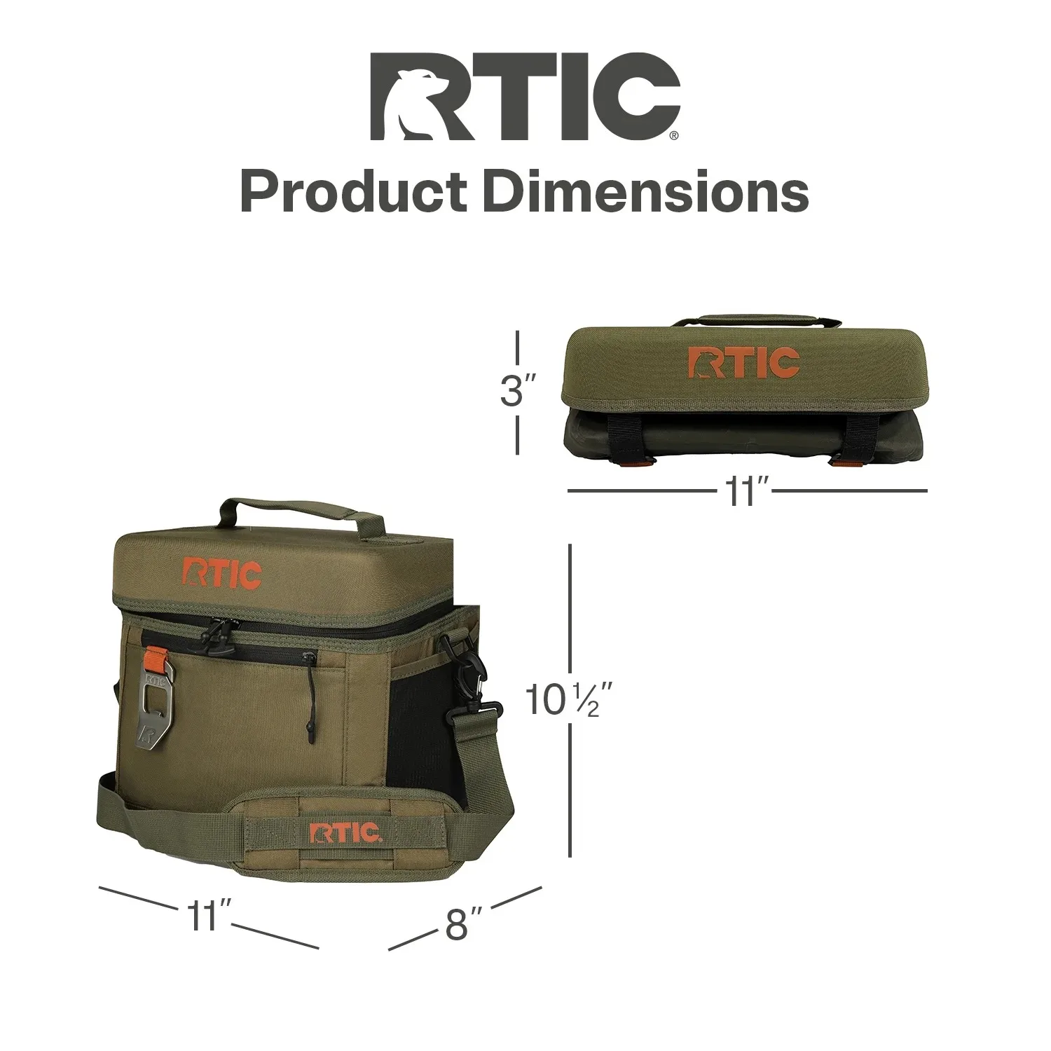 15 Can Everyday Cooler, Insulated Soft Cooler with Collapsible Design, Olive