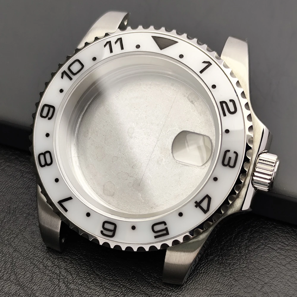 Premium 40.5MM Sapphire Glass GMT Case with Bidirectional Rotating Bezel for 28.5MM Dial and 20mm Strap