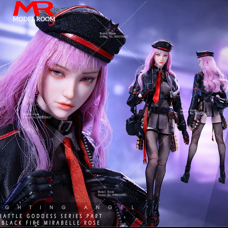 

POPTOYS x COLOUR STUDIO BG-001 1/6 Battle Angel Black Fire Mirabelle Rose Action Figure with Movaball Eyes Full Set Figurine