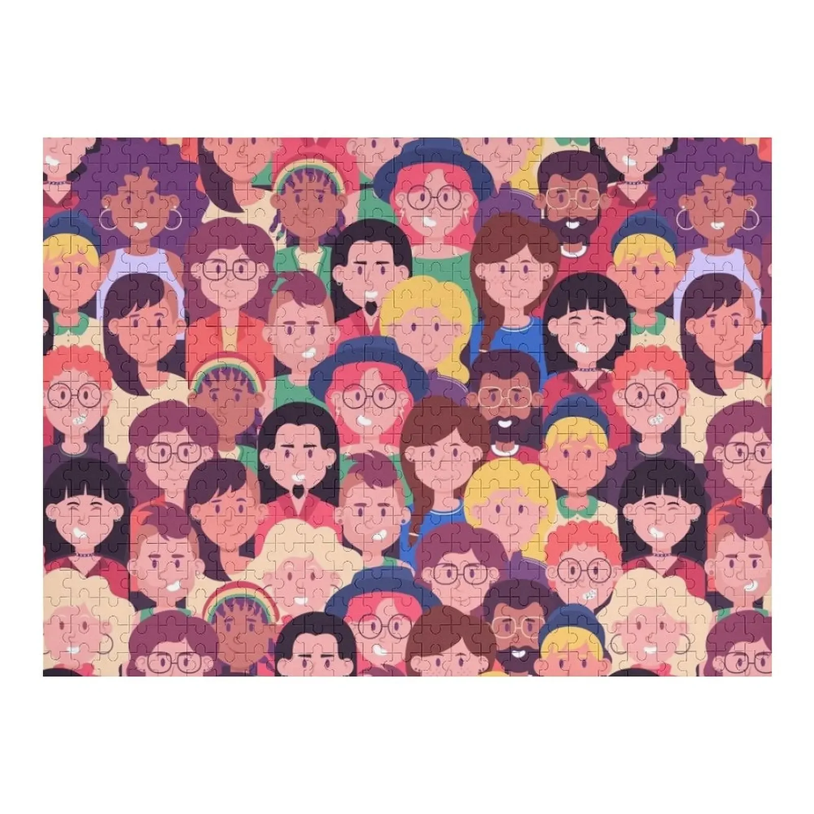 

Lots Of People Jigsaw Puzzle Animal Personalize Personalized Gift Ideas Custom Wooden Gift Puzzle