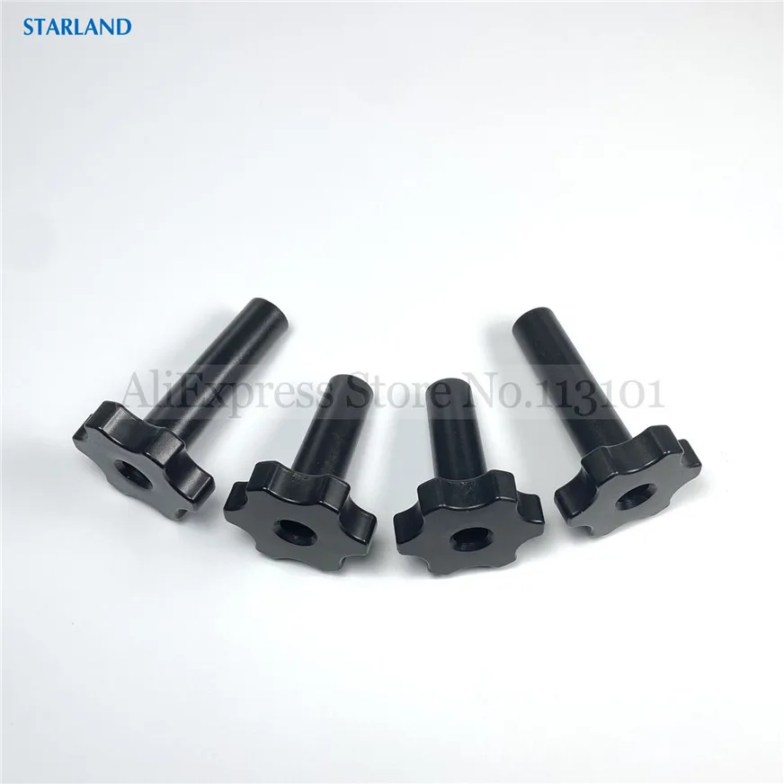 Four Black Tight Nuts Plastic Screw Nut New Fitting Parts For Soft Ice Cream Machine Accessories 2 Short 2 Long M8 M10 Optional 2