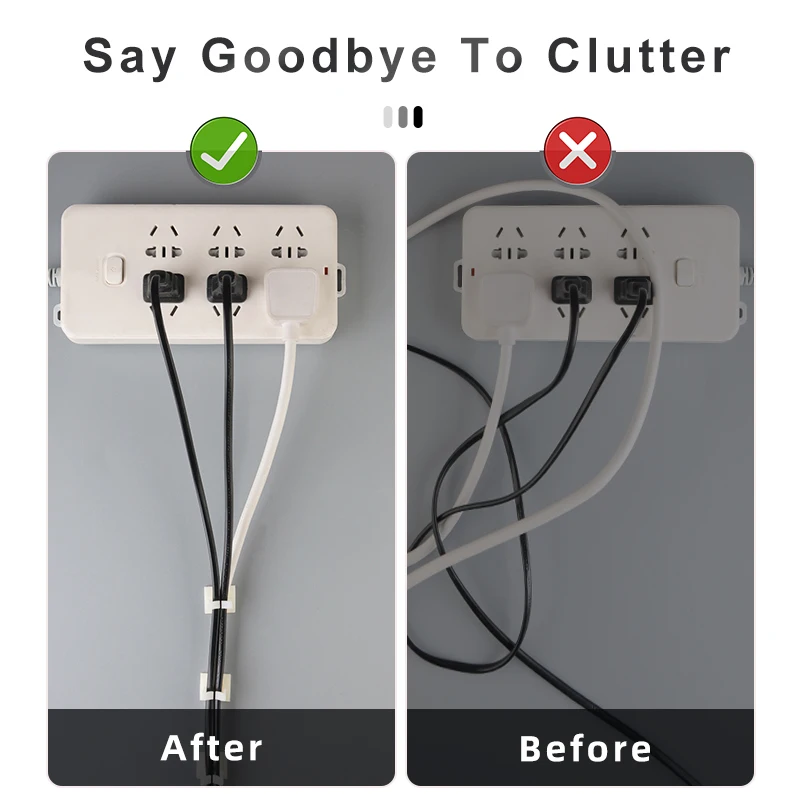 10PCS WT-1/2/3/4 자기 접착 홀더 케이블 클램프 클립 와이어 데스크탑 자동차 데이터 USB 버클 빠른 코드 보빈 바람 관리