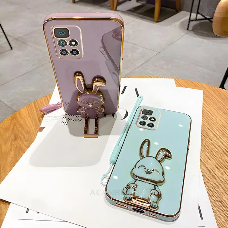 Silicone Phone Case For Xiaomi Redmi Note With Rabbit Holder_voghion.com