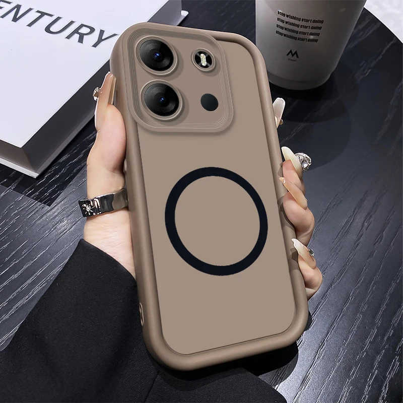 Silicone Matte Back Cover with Magnetic Sticker