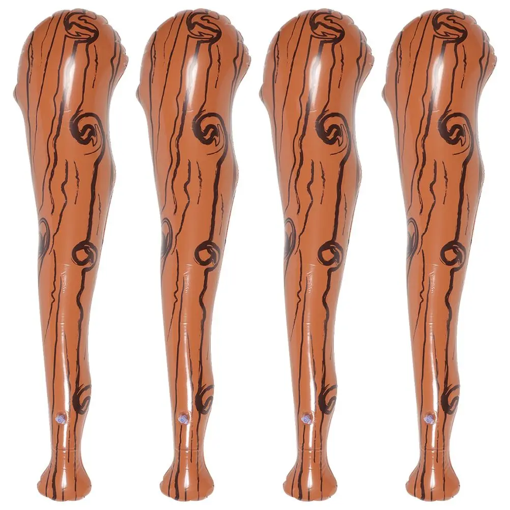 4 Pcs Inflatable Baseball Bat Toy Fake Wood Bat Party Cheering Sticks Sports Themed Sports Celebrations Cricket