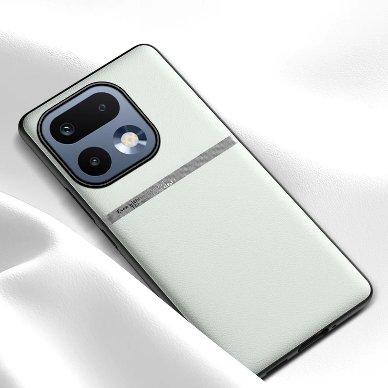 Luxurious Leather Shockproof Bumper Case with Skin-Friendly Feel