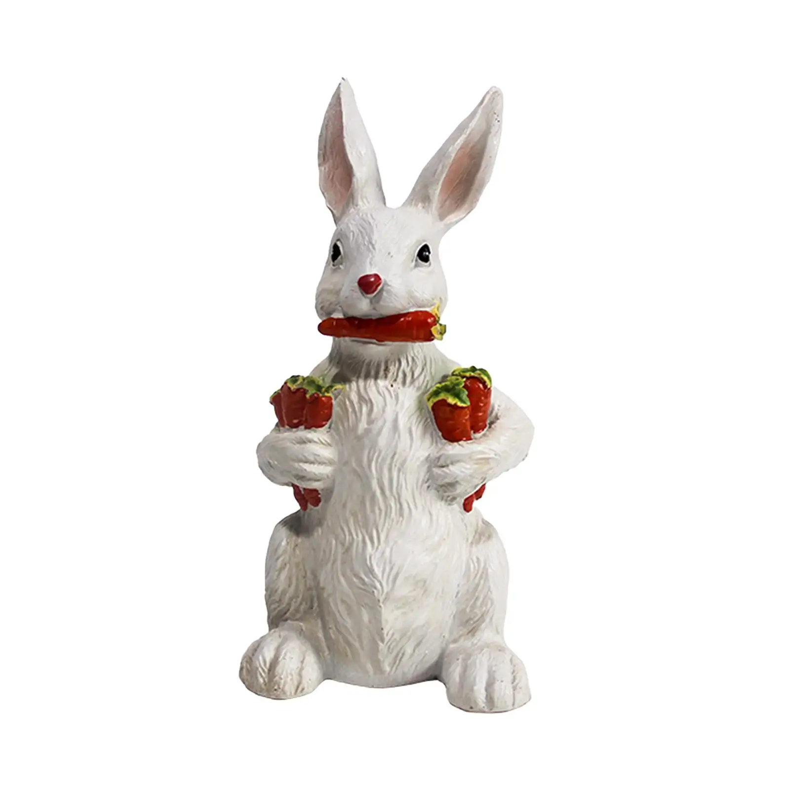 

Garden Bunny Figurines with Carrot Spring Bunnies Sculpture for Shelf Family Gifts