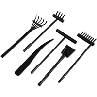 6 Pcs Sand Rake Box Rakes Mini Desk Rock Kit Tiny Ornament Push Tools Tray Zen Garden 1