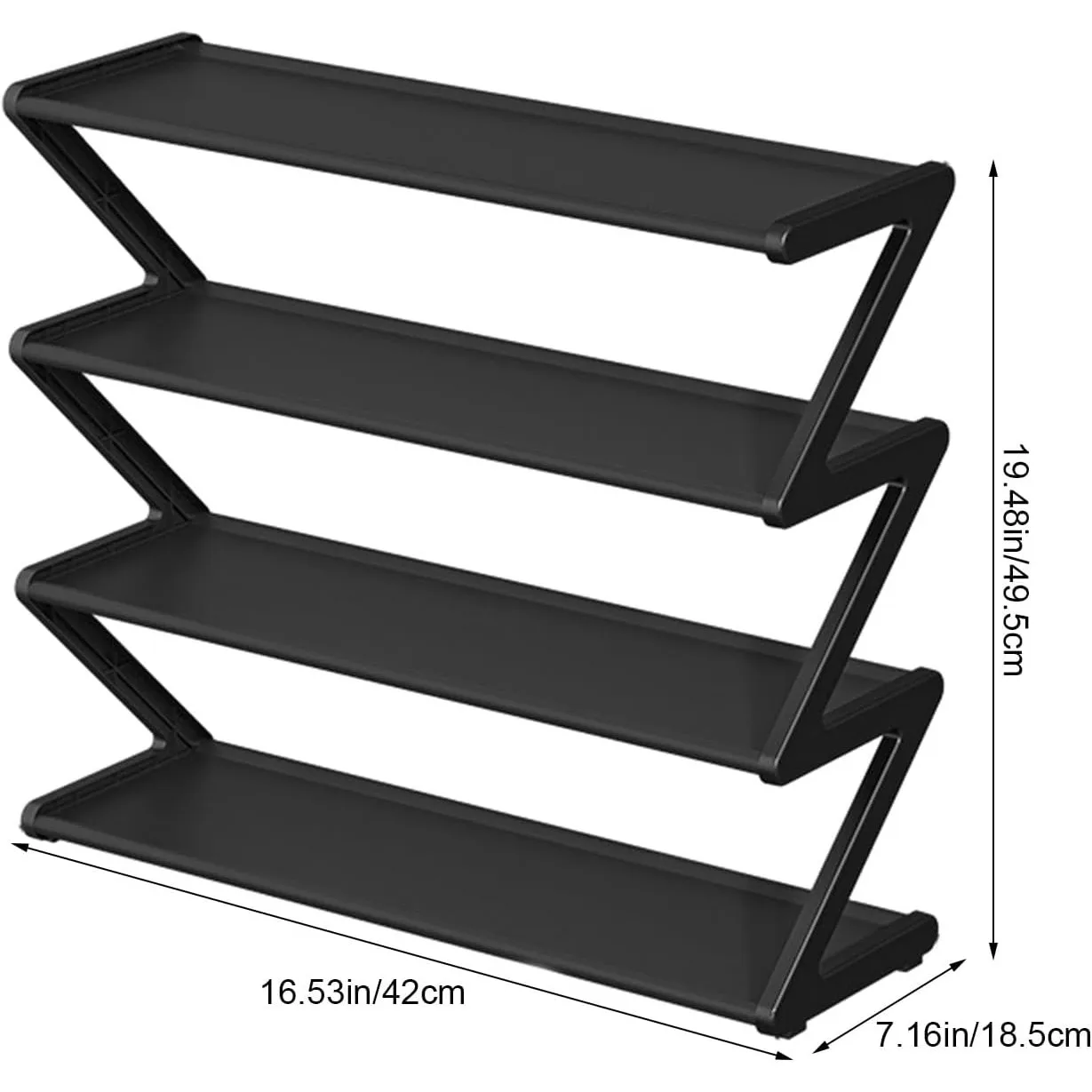 Shoe Rack Simple 7-shaped Fabric Dust-proof Shoe Rack Shoe Cabinet Multi-functional Household Multi-layer Space-saving Storage Rack
