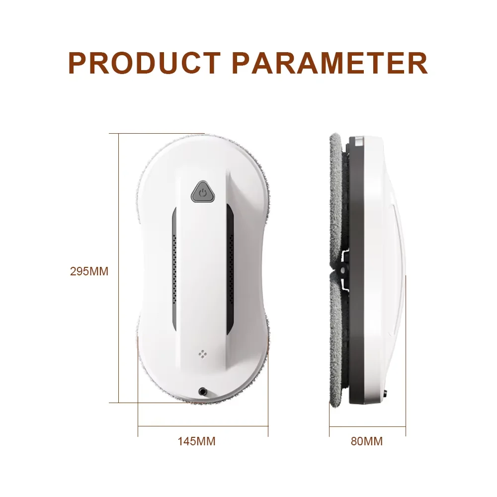 Robot Washing Glass Window Robot Cleaner Two Sides Spray Water 2800Pa Suction Built-in battery 500mAh Smart home appliance 4
