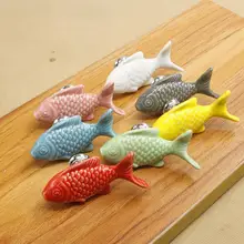 

Fish Shape Ceramic Cabinet Wardrobe Cupboard Pull Knob Handle Furniture Hardware