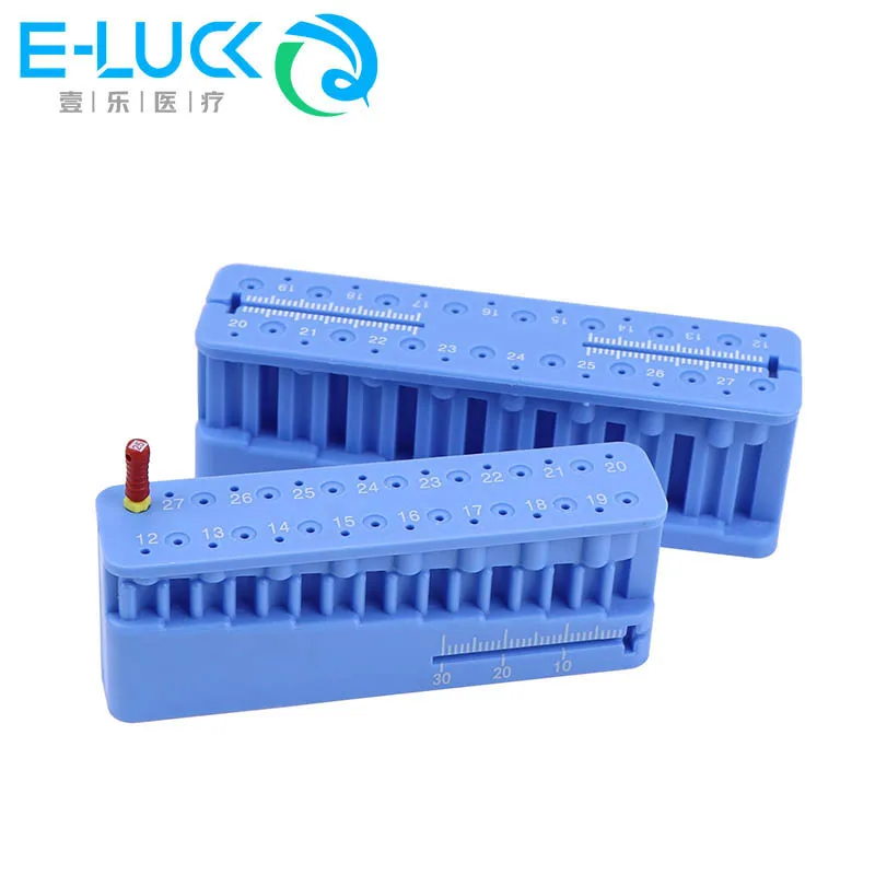 1Pc Dental Endo Measuring Plastic Endodontic Block Files Dentist Instrument Ruler Blue