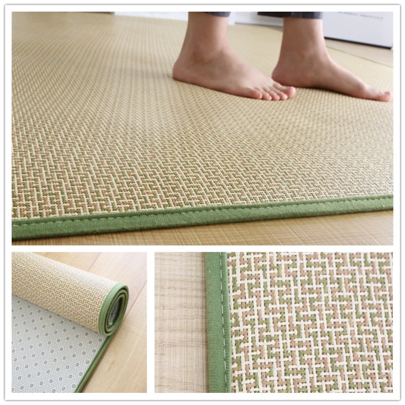 FoldingRattanFloorMatThickLivingRoomFloorSleepingMatRattan