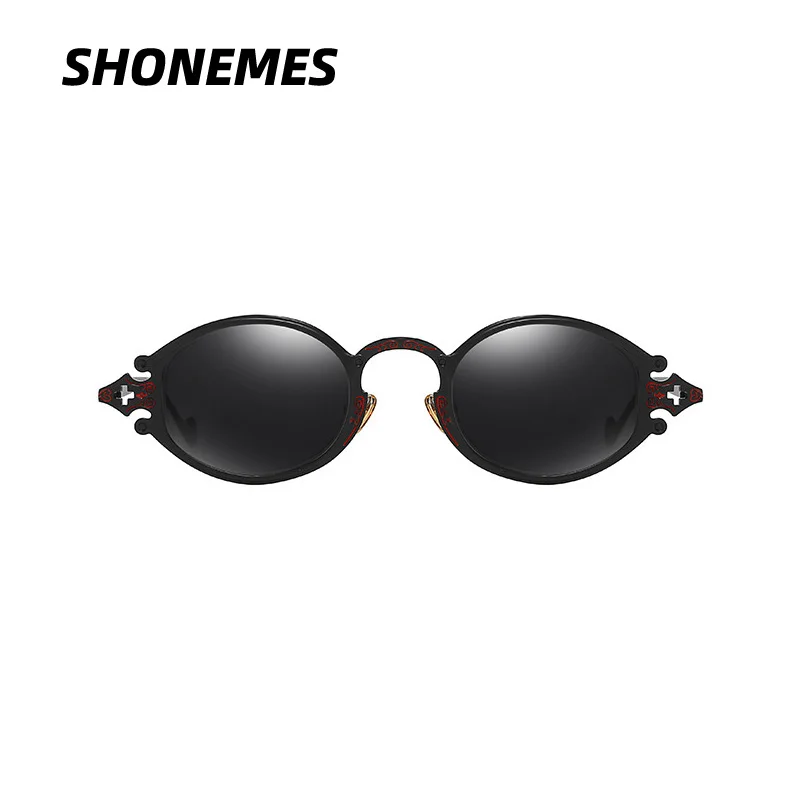 

SHONEMES Retro Oval Sunglasses Personality Steampunk Sun Glasses Metal Frame Outdoor UV400 Shades for Men Women