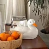 AhunderJiaz White Resin Duck Tissue Box Dining Table, Living Room, Bedroom with Cute Decor Tissue Boxesome Decoration 4