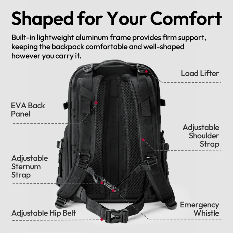 Ulanzi BC007 Tactical Camera Backpack 28L Photography Daily Carry for Canon for Sony for Nikon DSLR Camera Travel Storage Bag