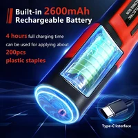 USB Rechargeable Plastic Welder Upgrade Handle Cordless 400PCS Hot Staple Gun LED Plastic Welding Car Bumper Repair Kit 2
