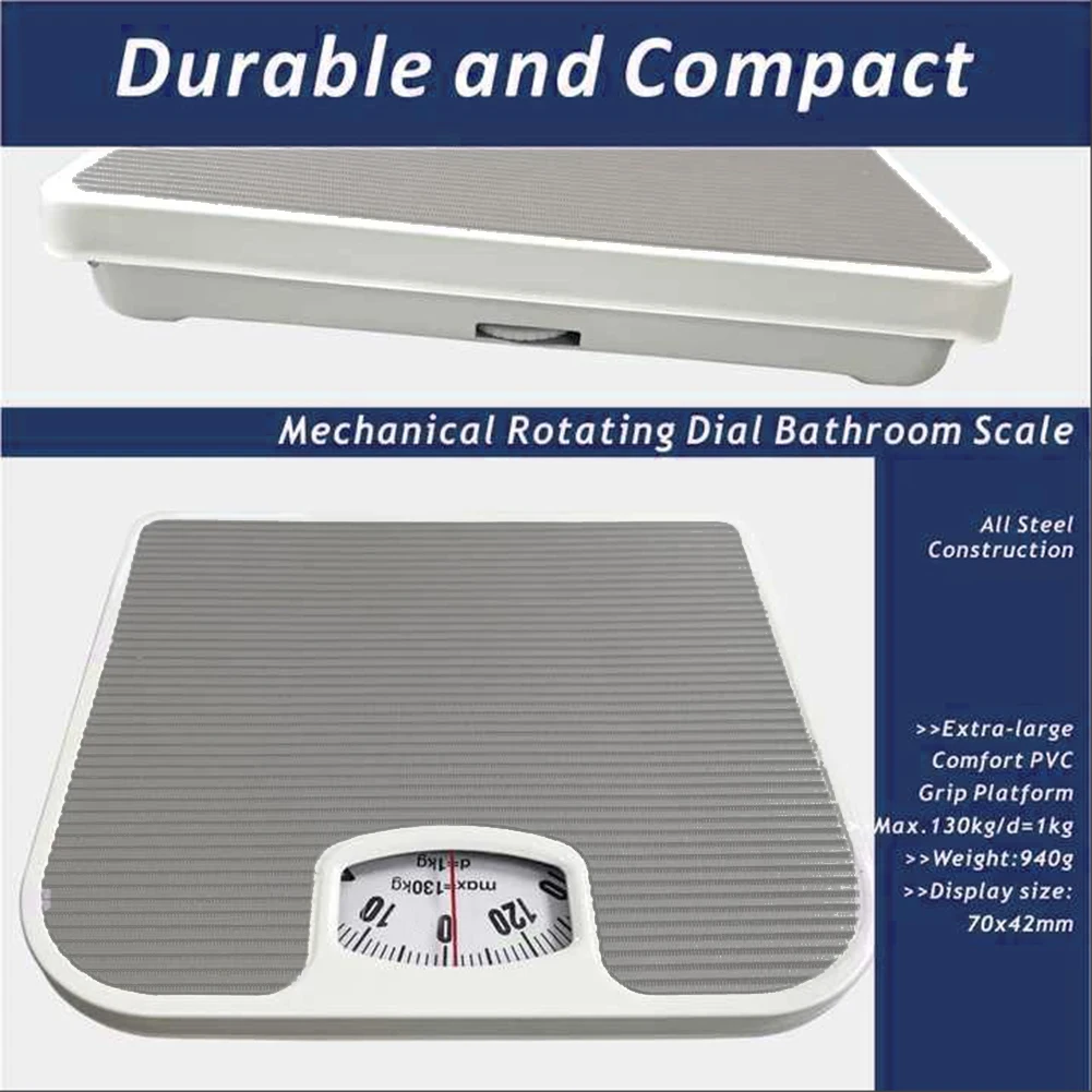 Mechanical Bathroom Scale With Non Slip Pad For Weight Management_voghion.com