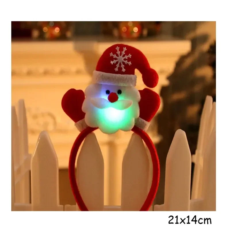 Christmas Headbands Santa Claus Elk Snowman Children Adult Headwear Decoration Party Role Playing Happy New Year