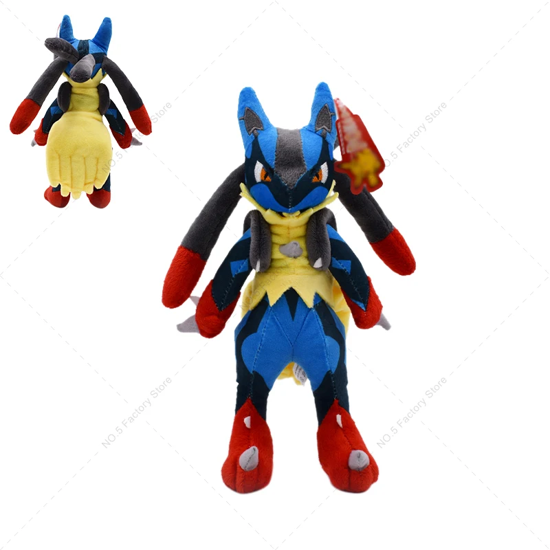 thumbnail image 1 of Muñeco de peluche de Pokémon Lucario de pie, brillante, de 16 a 31 cm, bonito Mega Riolu, de calidad, regalo de Halloween para niños, 1 of 5