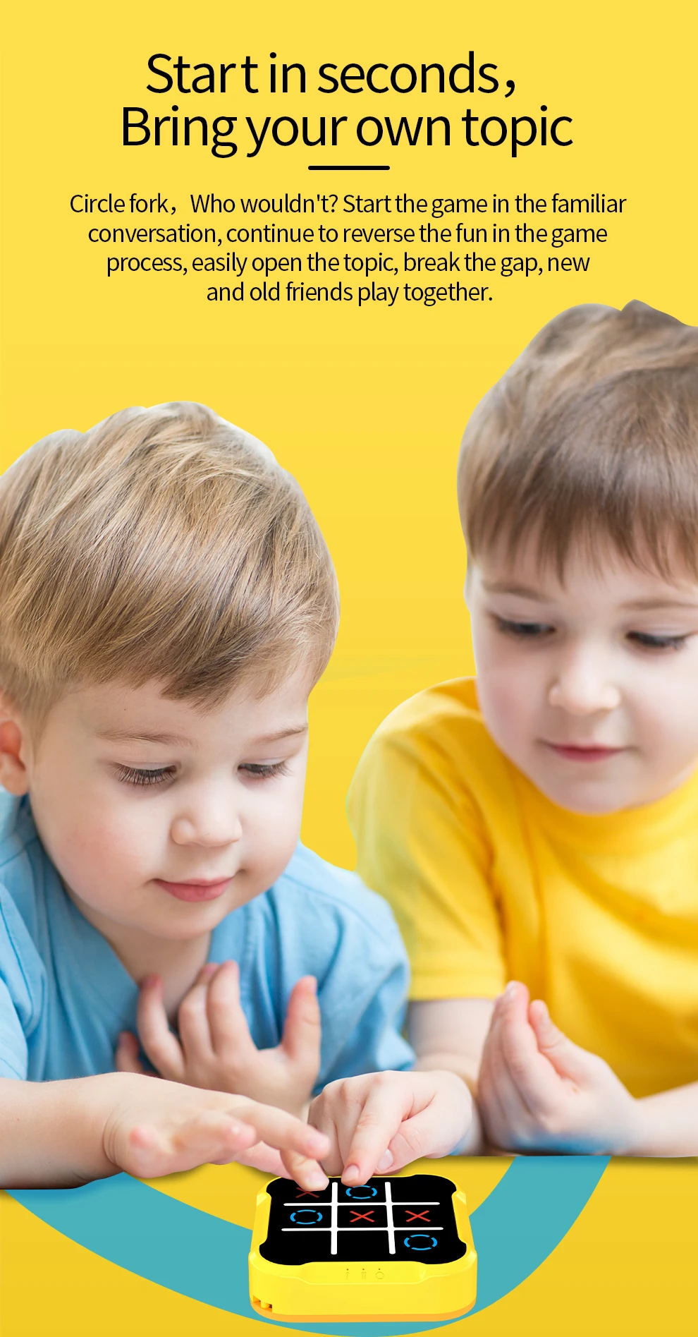 Smart AI Tic-Tac-Toe Game for Kids: Interactive STEM Learning Toy with Parent-Child Battle Mode & Brain Training Challenges