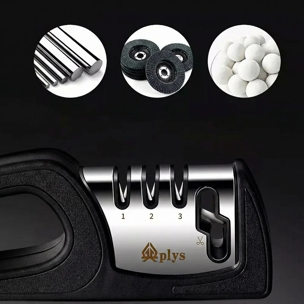 PLYS 고속 칼갈이, 전문 날카롭게 하는 돌, 가정용 상업용 미세 연마 가위 도구 C2612