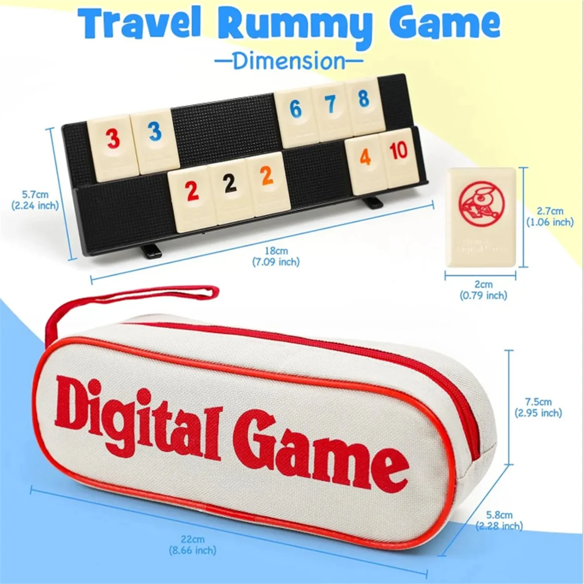 Standard Israeli Mahjong, Digital Mahjong, Classic Rummy, Casual Partys Multiplayer Table Game Props,A 6