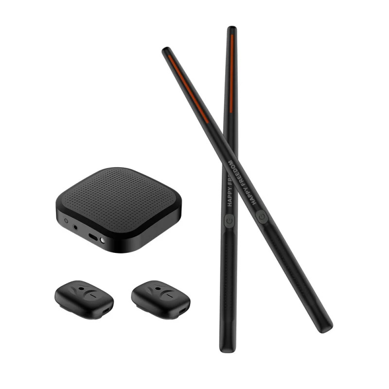 

Electronic Drumsticks Air Drum Stick Portable Electric Rhythm Drum Sticks with 2 Foot Pedals 16D Speaker DSP Level Sound Card