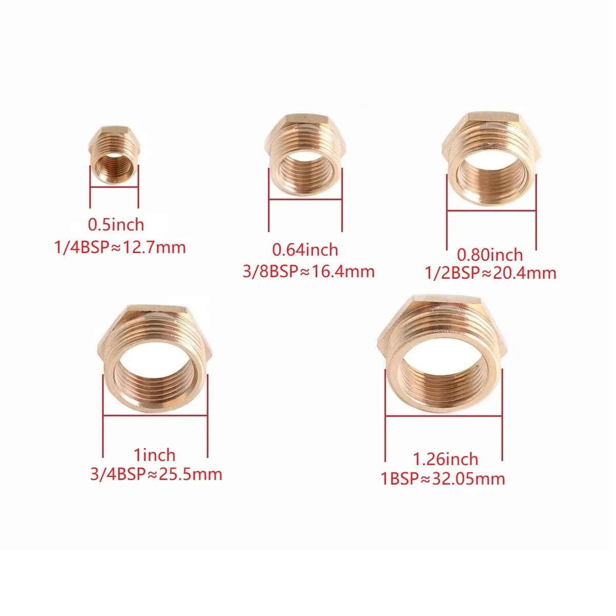 Pipe fitting Brass Pipe Fitting 6/8/10/12/14/16mm Hose Barb Tail 1/8" 3/8" 1/4" BSP Male Connector Joint Copper Coupler Adapter