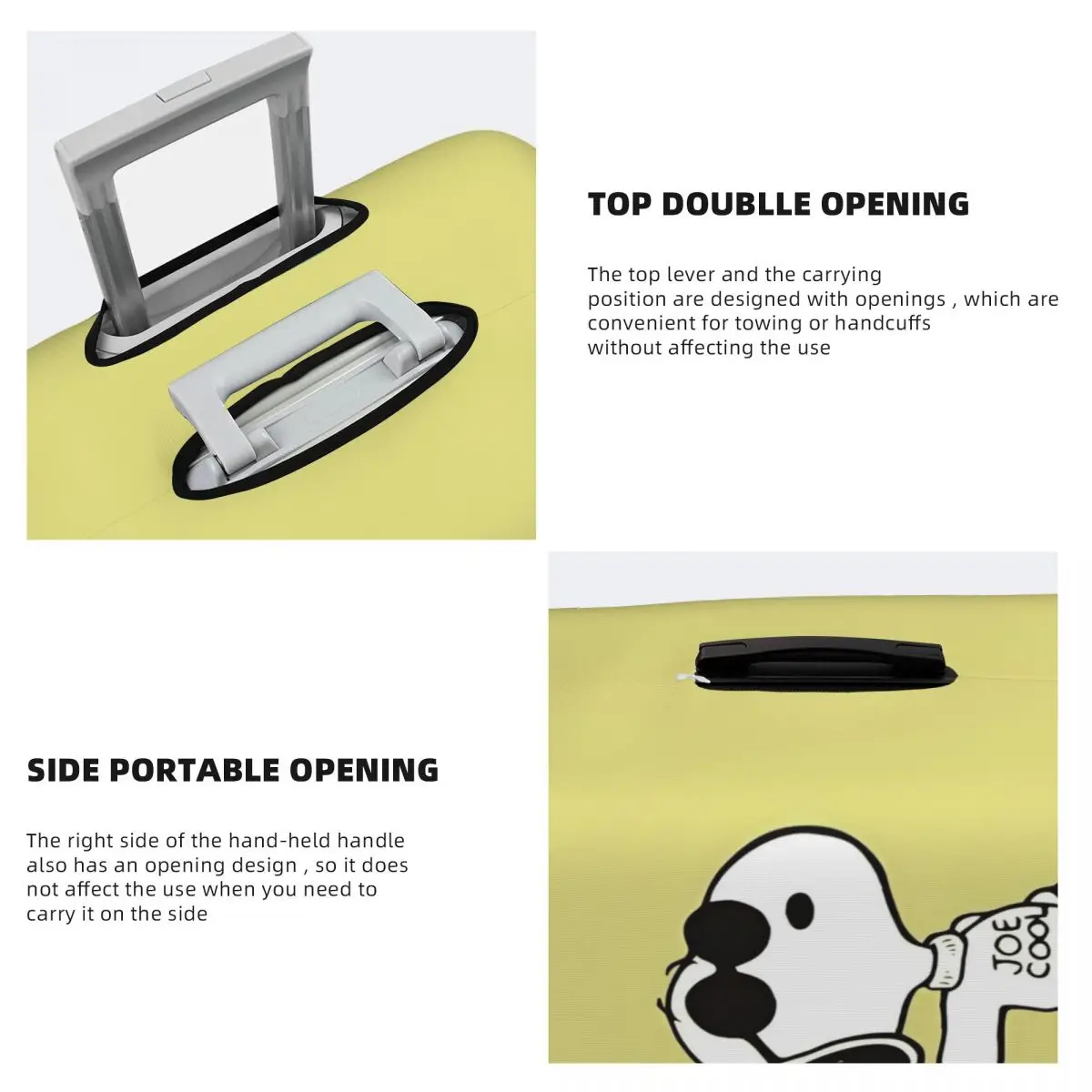 Peanuts Cute Snoopy Suitcase Cover Anime Cartoon Flight Business Strectch Luggage Supplies Protector 4