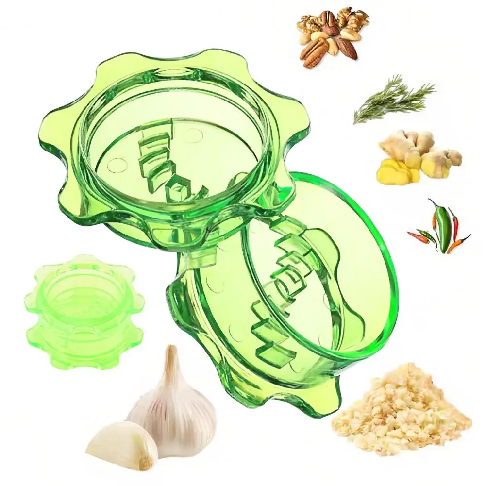 Garlic Mincer Portable Manual Garlic Press for Quick Meal Prep Translucent Kitchen Tool for Ginger Herbs Nuts