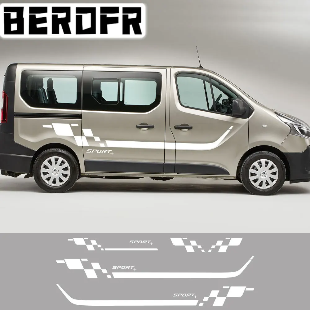 4 Pezzi Adesivi Auto Per Renault Trafic Vauxhall Opel Vivaro Fiat Talento Nissan Nv300 Camper Van Decalcomanie In Vinile Accessori Tuning