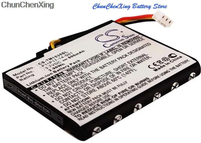Cameron Sino 800Mah Batteria P11P17-14-S01 Per Tomtom Go Live 1535, Go Live 1535 M, Via 135, 135 M, 1500, 1515, 1515 M, 1535Tm