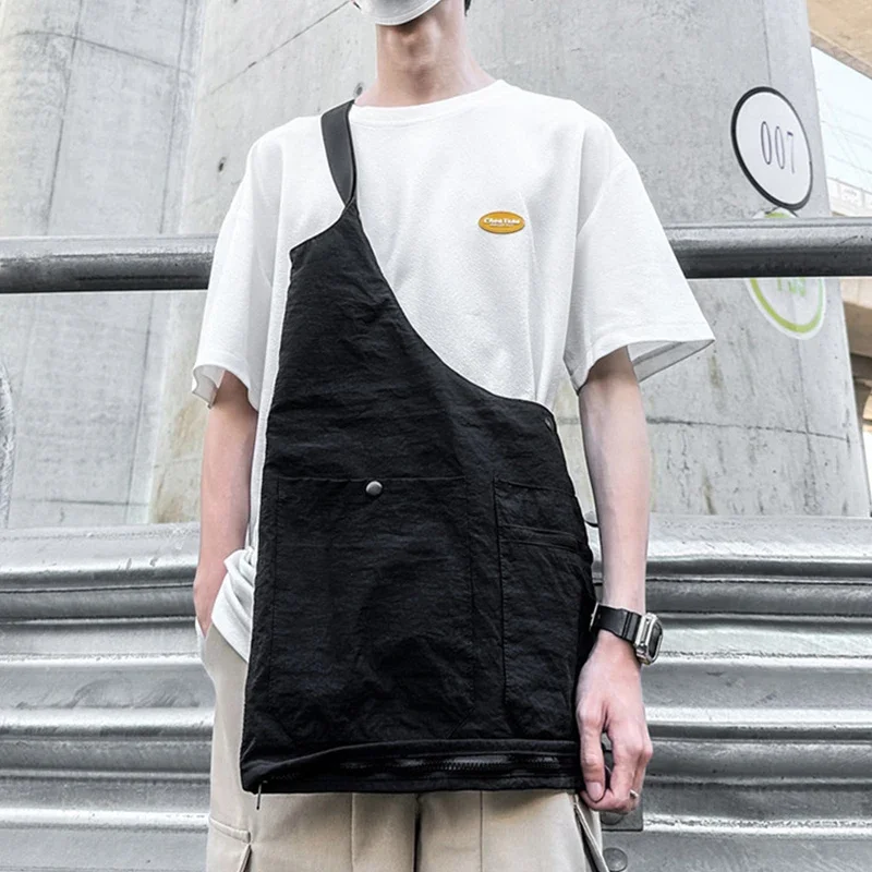 Multifunction Vest Outdoor Camping Variable Backpack Waistcoat Dual-Purpose Crossbody Bag Personalized Large Capacity Vest hiking vest