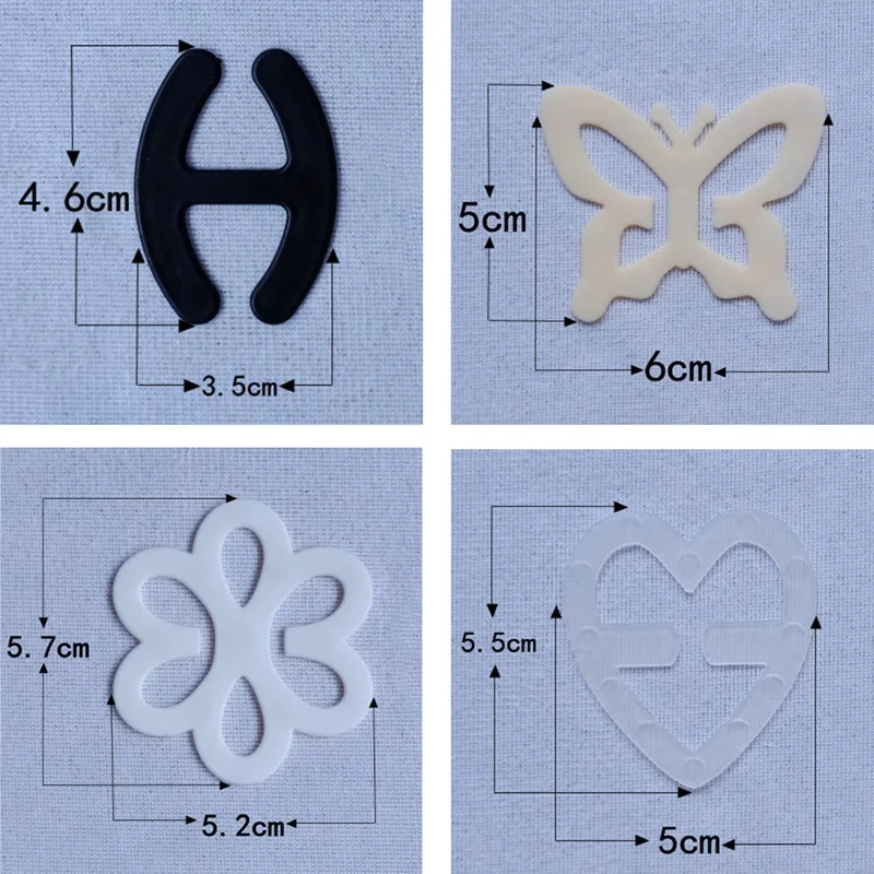 4 Pieces Simple Bra Strap Back Clips Cross Convertors Conceal Straps and Cleavage Control Bra Clips Non-slip Underwear Clips