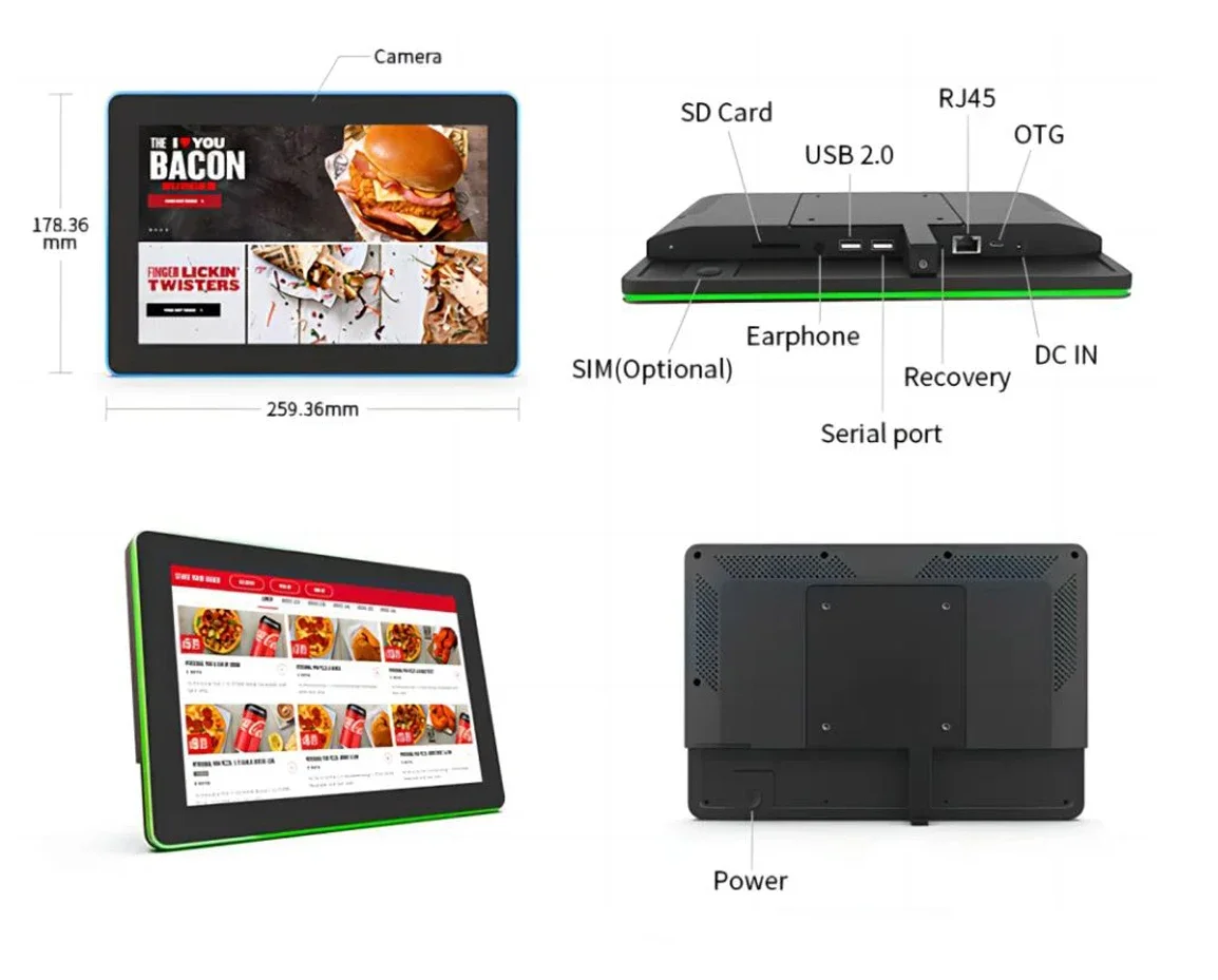   LED Ʈ   ȵ̵ ȸǽ POE º, LCD ġ ũ, POE NFC RFID, 10.1 ġ