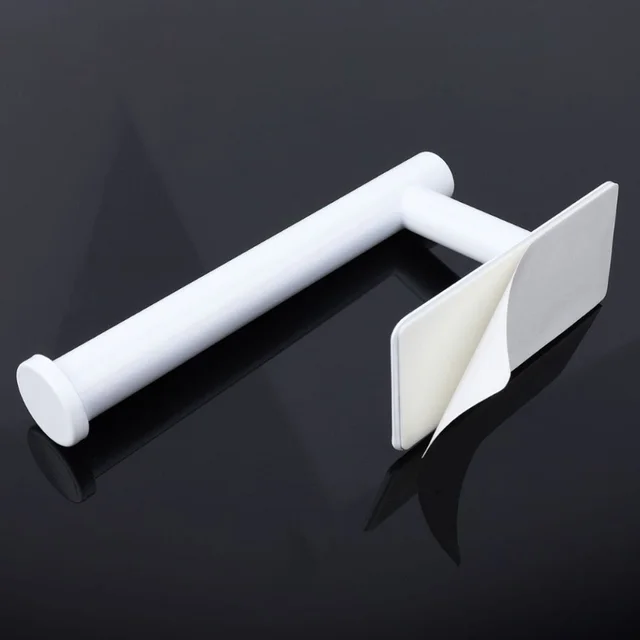 Porte-papier adhésif blanc en acier inoxydable, support mural pour cuisine, salle de bains, papier toilette, serviette, rouleau de mouchoirs, étagère en or brossé 4
