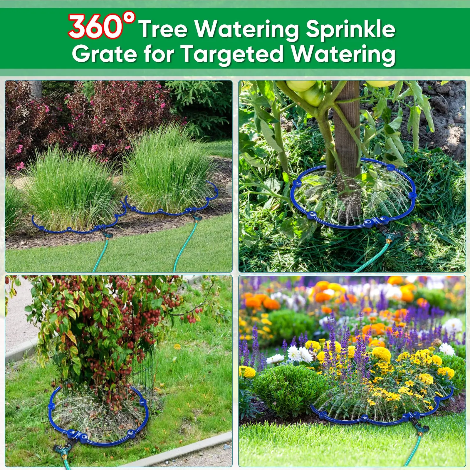 360 °Root Irrigator Sprinkler Ring, Irrigation Tool With Y-Shaped Hose Distributor, Suitable For Outdoor Trees And Garden Plants