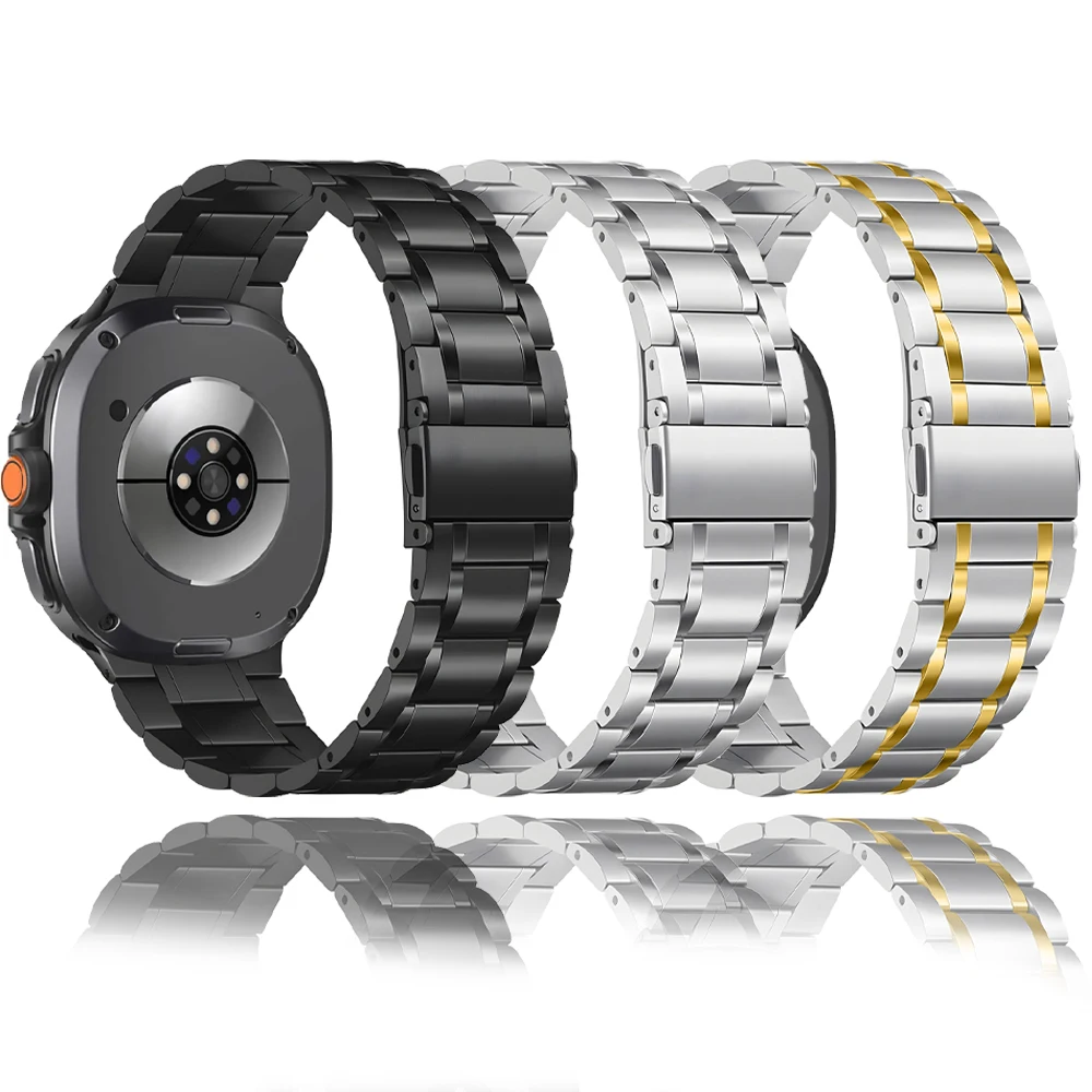 Premium Stainless Steel Smartwatch Band - Elegant Metal Bracelet Replacement Strap