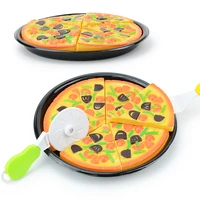 Simulation Kids Pizza Cutting Toy Food Plastic Pizza Cooking Gift Boy Girl Kitchen Toy House Pretend Toy Play Kitchen Game Toy 2