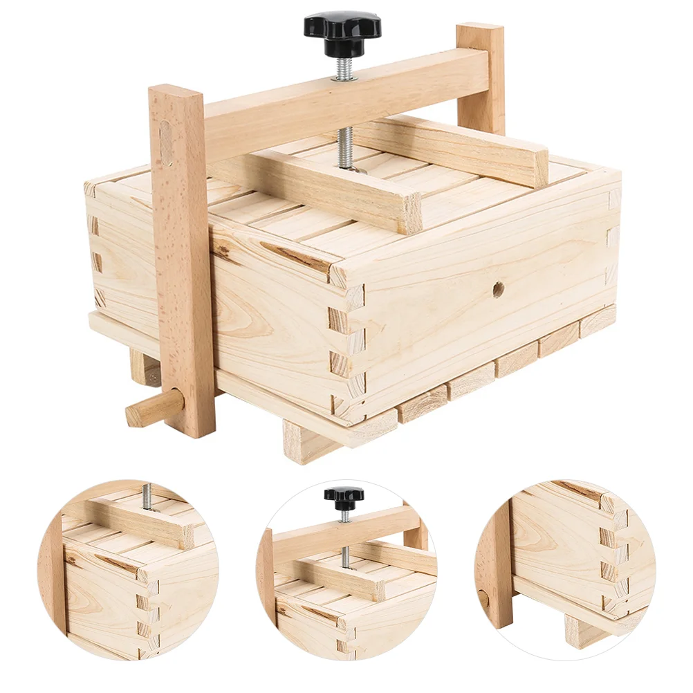 

Tofu Maker Press Presser Kit Wood Home Making Wooden Mold Safe Drainer Dishwasher Super Make Woden Tool Extra Firm