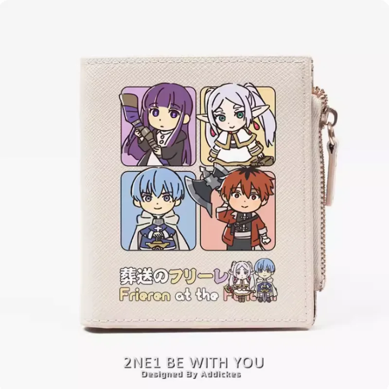 Anime Frieren at the Funeral Zipper Wallet Fold Bag Multi Card  Coin Pocket Holder Fashion Kids Wallets Gift