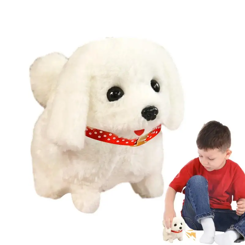 Barking Dog Toys for Kids Walking Dog Cat Electronic Pet Barking Dog Companion Animal Electric Pets Battery Operated Tail 2