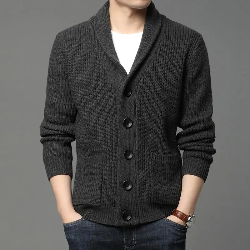 Vintage Mens Knitted Sweater Cardigan