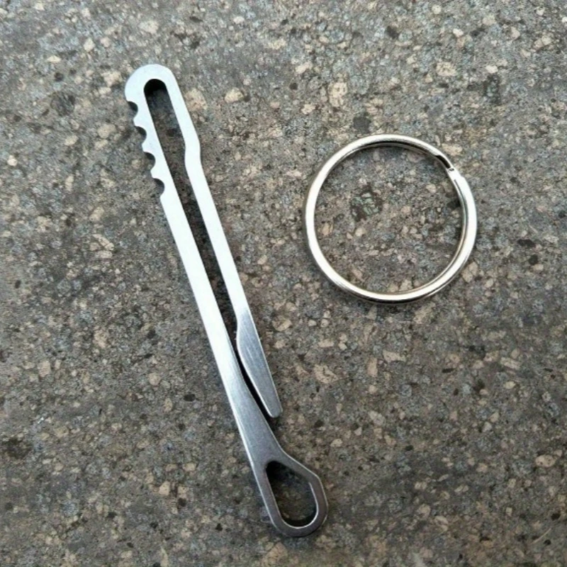 Outdoor EDC Multifunktions-Werkzeug Geldbörse Edelstahl Schlüsselanhänger Schlüsselring Karabiner Geldklammer Camping-Zubehör – Detail 10