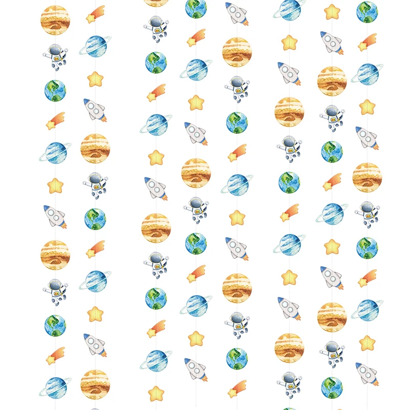Universe Outer Space Boy Birthday Party Decorations Solar System Hanging Galaxy Planet Star Garlands Astronaut Baby Shower Decor party decorations,birthday banner,birthday streamers