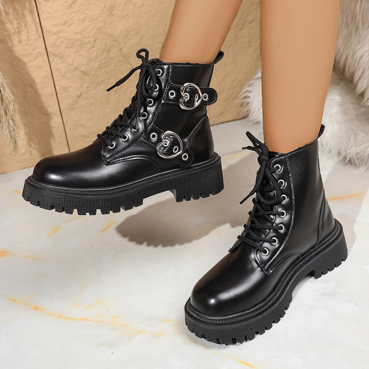 Winter Hot Selling Round Toe Square Heel Elegant Short Boots Fashionable New Style Comfortable and Casual Riding Boots for Women