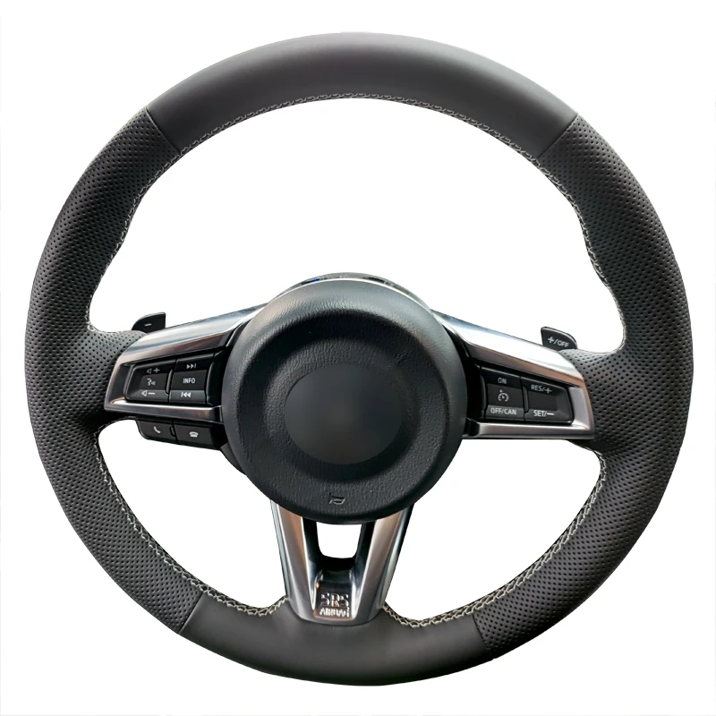 

Оплетка для рулевого колеса, противоскользящая кожа для 2022 Mazda MX-5 Miata, автомобильные аксессуары